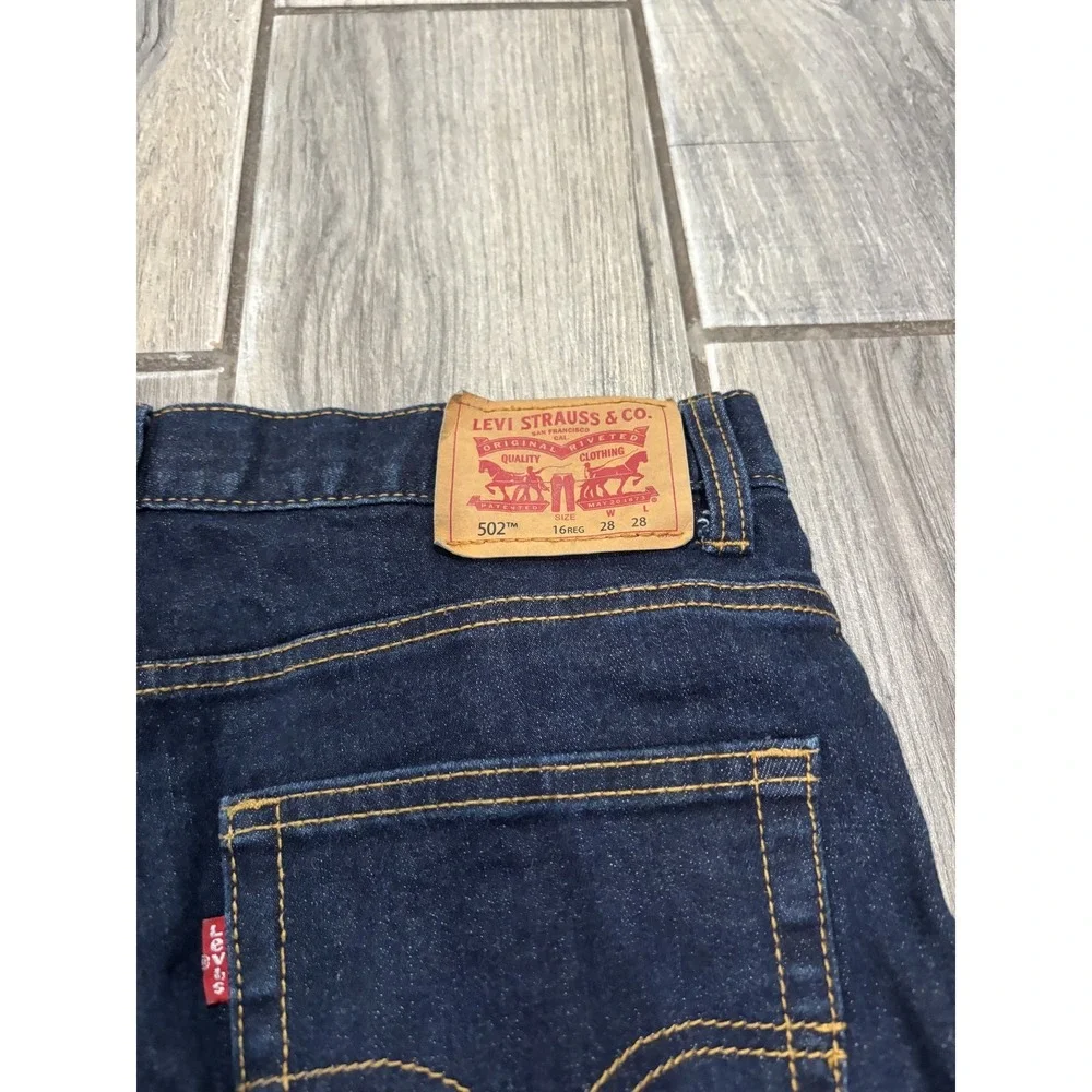 Levi's 502 Regular Taper Fit Men's Jeans Dark Wash Blue W28 L28